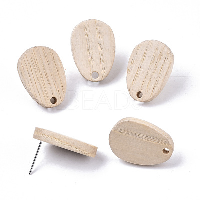 Cedarwood Stud Earring Findings X-MAK-N033-003-1