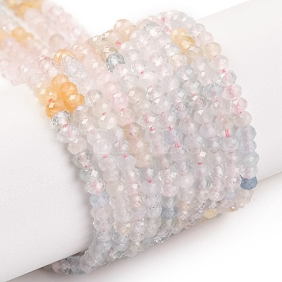 Natural Morganite Beads Strands LS-G-F770-D04-02-1
