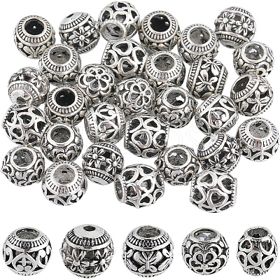 40Pcs 5 Styles Alloy European Beads FIND-SC0010-56-1