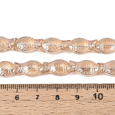 Transparency Electroplate Glass Beads Strands GLAA-T023-40B-04-1