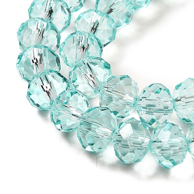 Transparent Baking Paint Glass Beads Strands DGLA-A034-T8mm-D01-1