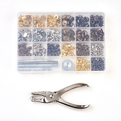 Metal Jewelry Buttons Fastener Install Tool Sets BUTT-L021-01-1