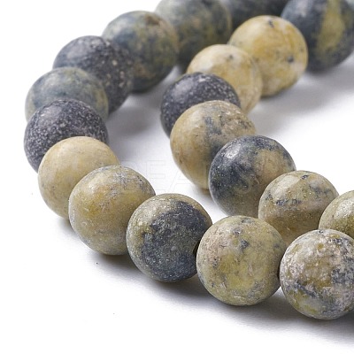 Natural Yellow Turquoise(Jasper) Beads Strands X-G-H245-02B-1
