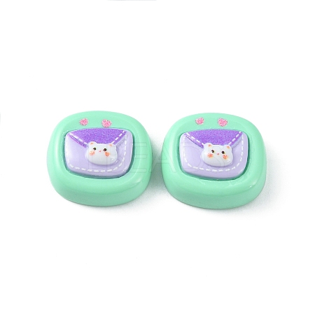 Opaque Cute Cartoon Resin Cabochons LS-CRES-O006-06G-1