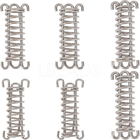 SUPERFINDINGS 6Pcs Stainless Steel Camping Tent Spring Buckle AJEW-FH0001-47-1