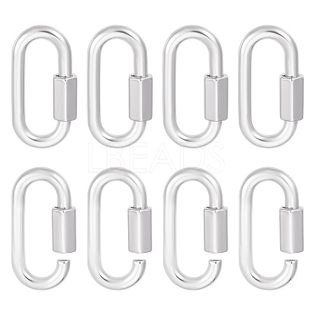 6Pcs Alloy Screw Carabiner Lock Charms FIND-UN0003-31P-1