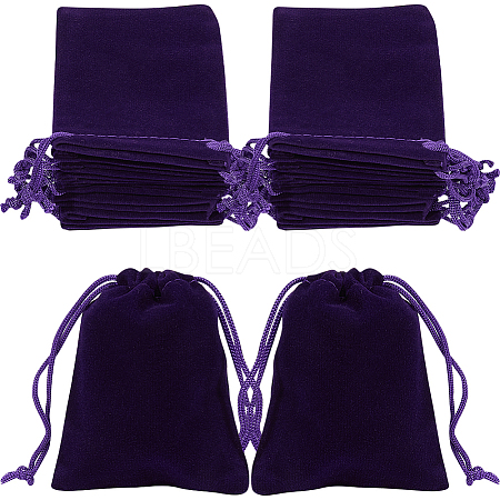 Velvet Jewelry Drawstring Gift Bags ABAG-BBC0001-10B-04-1