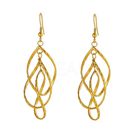 304 Stainless Steel Dangle Earrings STAS-OY016-87G-1