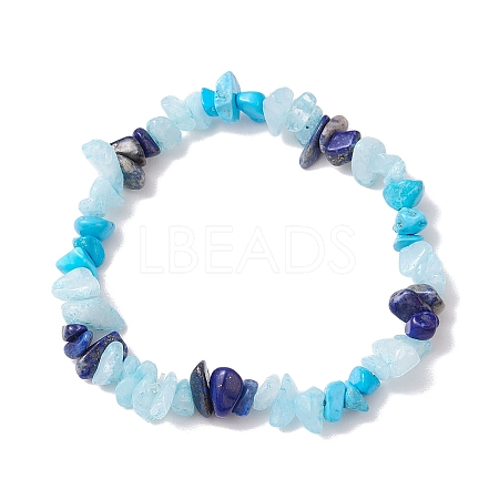 Natural & Syntheti Gemstone Stretch Bracelets for Women BJEW-JB10994-01-1