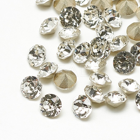 Pointed Back Glass Rhinestone Cabochons RGLA-T110-6mm-001-1