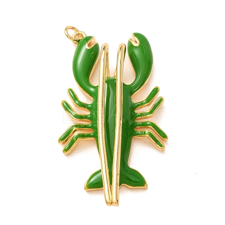 Brass with Enamel Pendants KK-CBA2F11-10G-07-1