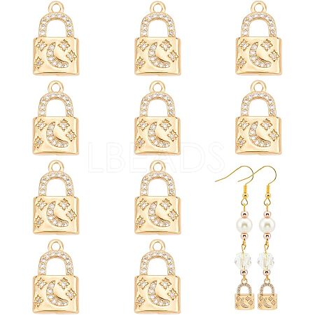 Brass Rhinestone Pendants FIND-WH0144-27KCG-1