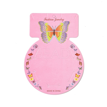 Round Butterfly Jewelry Display Cards CDIS-P007-J01-1