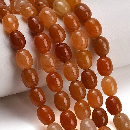 Natural Red Aventurine Beads Strands GG-CBA792A-F01-8x10mm-1