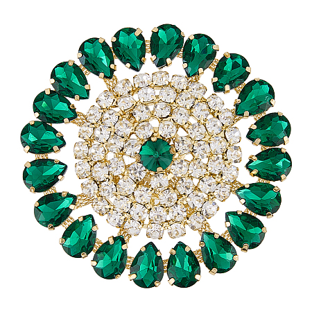 Brass Rhinestone Applique DIY-FG0009-88B-1