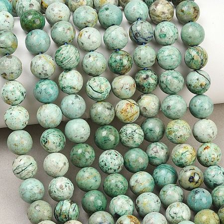Natural Peruvian Turquoise(Jasper) Beads Strands G-F836-A02-8mm-1