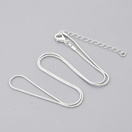 Brass Round Snake Chain Necklace Making MAK-T006-11A-S-1
