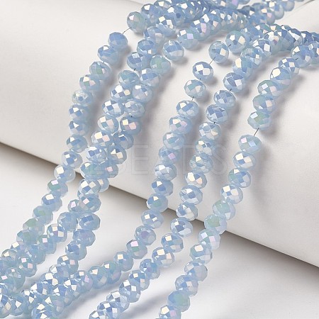 Electroplate Glass Beads Strands EGLA-A034-J4mm-T04-1