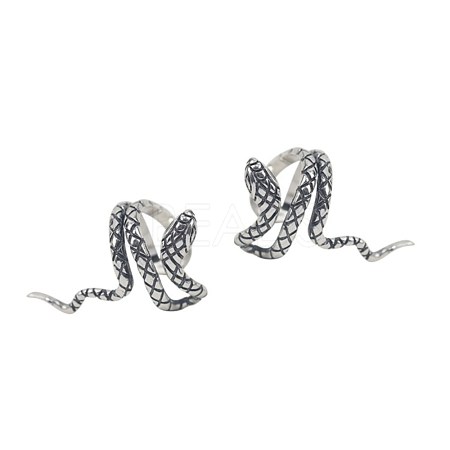 925 Sterling Silver Cuff Earrings EJEW-BB60081-1