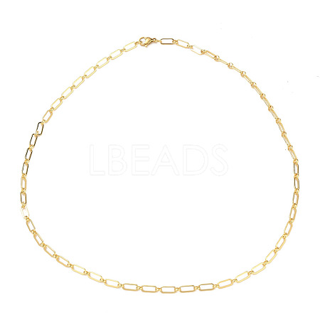 Brass Figaro Chain Necklaces NJEW-JN03124-01-1
