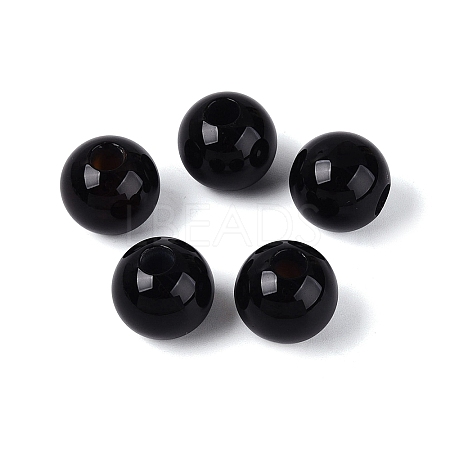 Natural Black Onyx European Beads G-Q602-09C-12-1