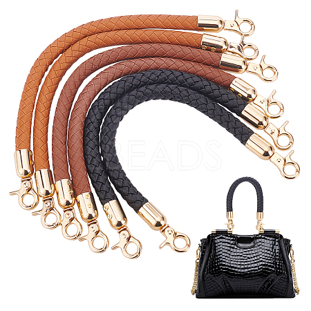 ARRICRAFT 6Pcs 3 Colors PU Imitation Leather Braided Bag Handles DIY-AR0002-74-1