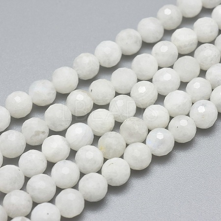 Natural Rainbow Moonstone Beads Strands G-G792-34A-1