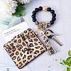 Leather Wristlet Keychain Bracelet Wallet for Women JX633A-6
