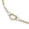 304 Stainless Steel Heart Link Chains Anklets AJEW-A057-09B-G-2