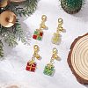 4Pcs Christmas Gift Handmade Glass Seed Beads Pendant Decoraitons HJEW-MZ00350-1