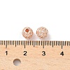 Round Brass Micro Pave Cubic Zirconia Beads ZIRC-N016-01RG-6MM-2