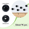 2 Strands Round Natural Black Onyx(Dyed & Heated) Beads Strands G-SP0001-24-2