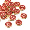 Golden Plated Alloy Enamel Charms X-ENAM-S118-03D-4