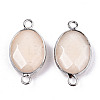 Natural White Jade Links/Connectors G-T131-102-28-2