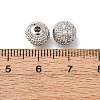 Round Brass Micro Pave Cubic Zirconia Beads ZIRC-N016-01P-8mm-2
