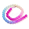 Spray Painted Crackle Glass Beads Strands DGLA-C002-8mm-05-1