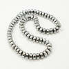 Non-magnetic Synthetic Hematite Beads Strands G-K037-19A-10x6mm-2