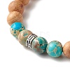 Wood Beads Stretch Bracelet Sets for Girl Women BJEW-JB06766-5