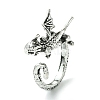 Dragon Alloy Open Cuff Rings RJEW-K275-22AS-1