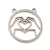 Non-Tarnish 201 Stainless Steel Outline Pendants STAS-E175-02P-1