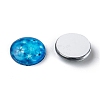Mosaic Printed Glass Half Round/Dome Cabochons X-GGLA-N004-16mm-G-2