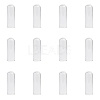 12Pcs Transparent Glass Straw Dustproof Covers AJEW-FG0002-37B-1