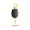 Brass Enamel Pendants KK-U062-02B-04-1