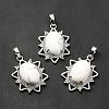 Natural Howlite Pendants G-B033-03P-22-1