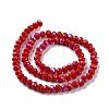 Electroplate Opaque Solid Color Glass Beads Strands EGLA-A034-P6mm-L04-2