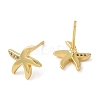 Rack Plating Brass Starfish Stud Earrings EJEW-M235-05G-2