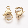Ion Plating(IP) 304 Stainless Steel Lobster Claw Clasps LS-STAS-P185-15-G-2
