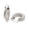 Brass Chunky Hoop Earrings for Women EJEW-A072-21P-2