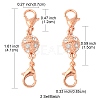 Alloy Crystal Rhinestone Magnetic Clasps ALRI-YW0001-11RG-4