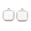 304 Stainless Steel Pendant Cabochon Settings STAS-N108-73P-1